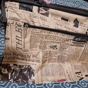 Large News Print Tote Bag